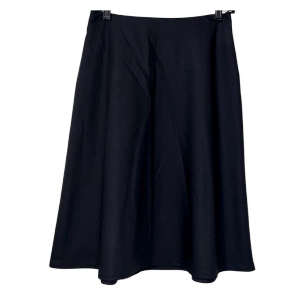 M.M. LAFLEUR Wool Black Flare Skirt